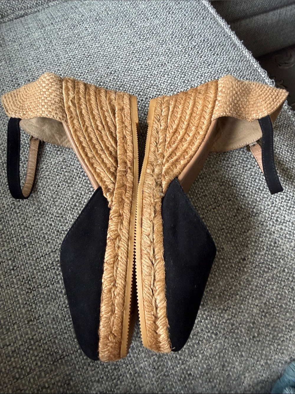 NEW Gaimo Spain Black Suede Ankle Strap
Espadrille Wedges Boho Chic US 10 /EU 41 - Picture 3 of 8